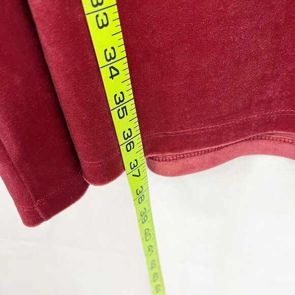 NEW Time and Tru Red Velvet Ruffle Neckline Long Sleeve Dress - Size XL - Picture 7 of 7